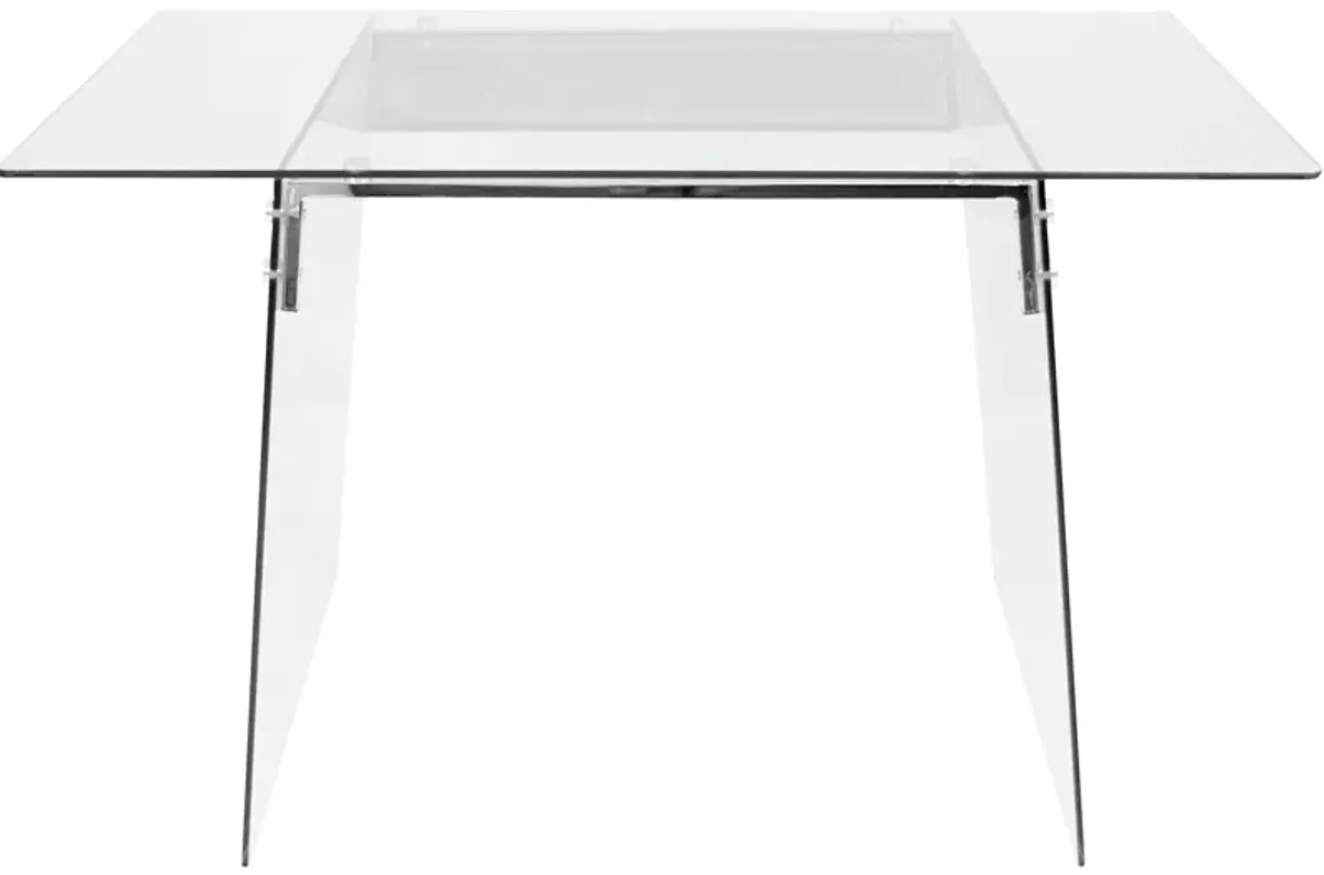 Glacier - Contemporary Desk - Clear / Chrome