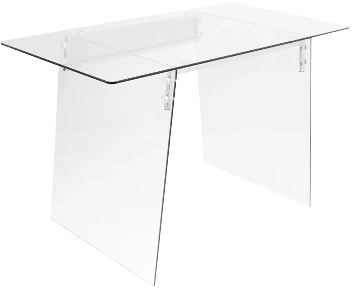 Glacier - Contemporary Desk - Clear / Chrome