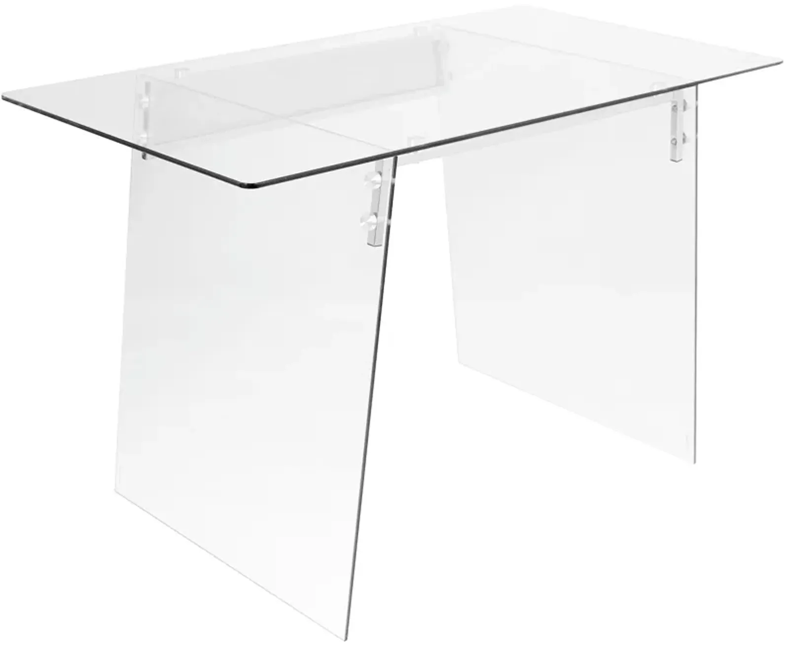 Glacier - Contemporary Desk - Clear / Chrome