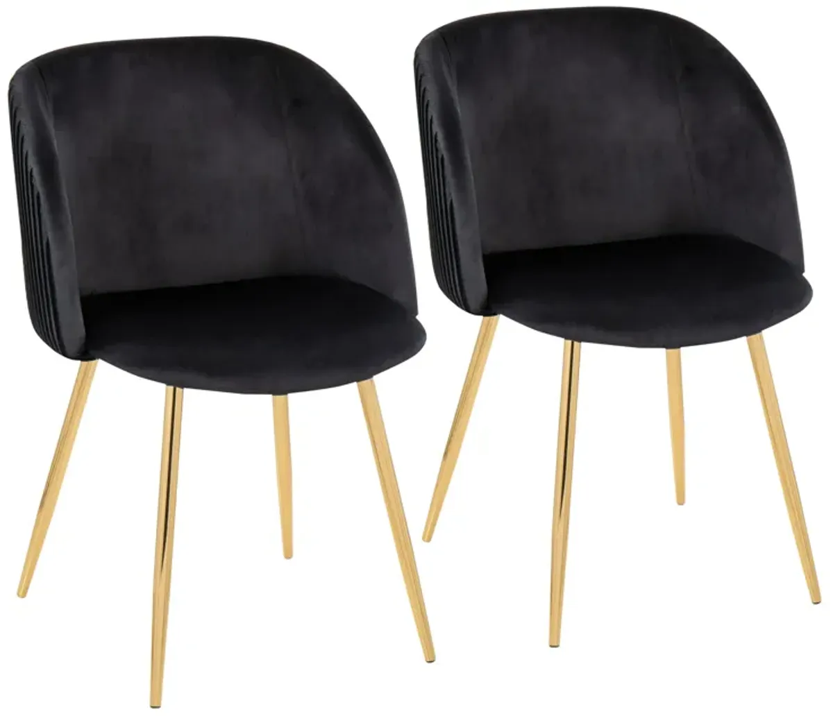 Fran - Pleated Waves Contemporary Chair (Set of 2)