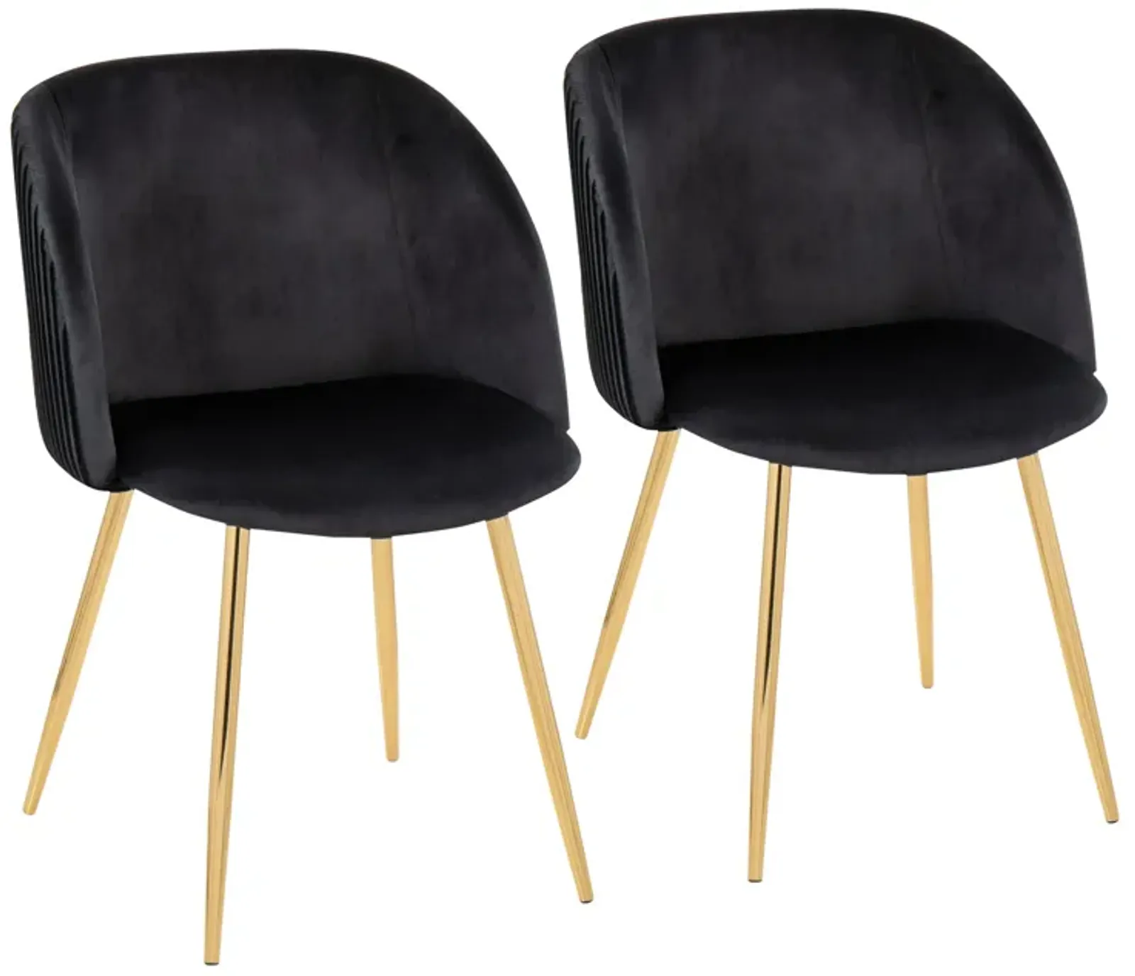 Fran - Pleated Waves Contemporary Chair (Set of 2)