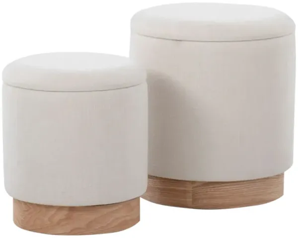 Marla - Contemporary, Nesting Ottoman Set