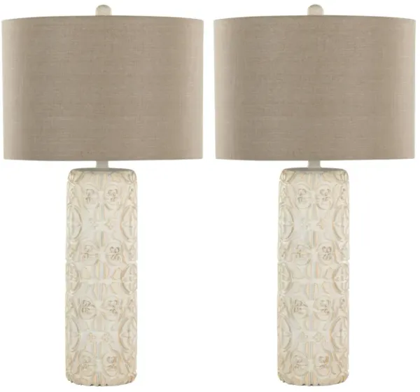 Charlotte - Contemporary Table Lamp (Set of 2) - Taos Brown / Beige