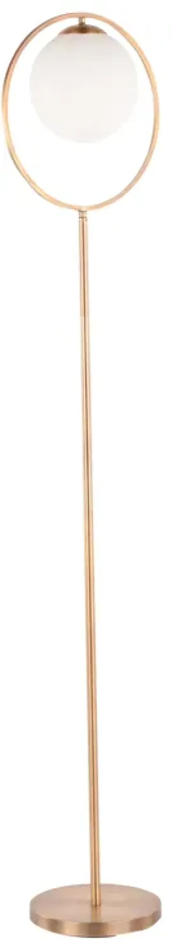 Moon - Contemporary Floor Lamp - Gold / Frosted