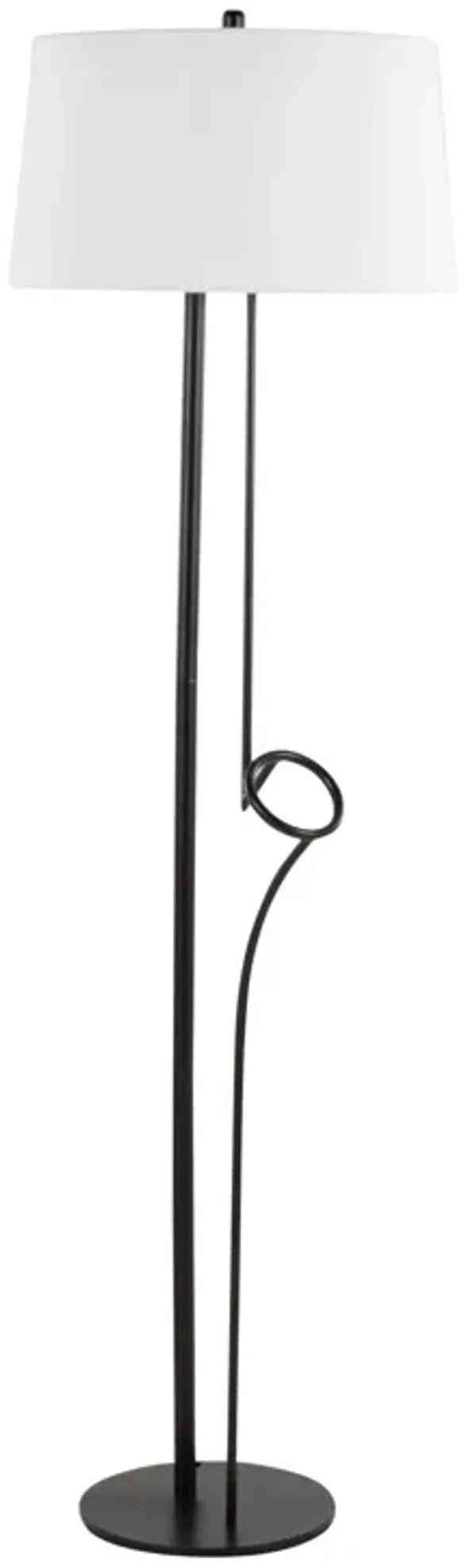 Shadow Contemporary Floor Lamp - Black / White