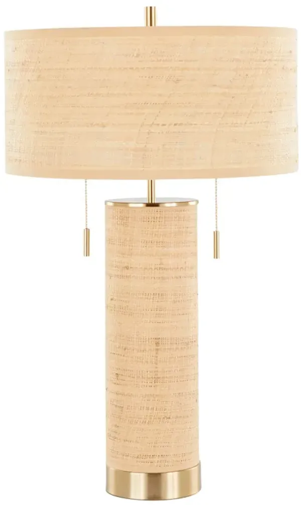 Cylinder - Rattan Contemporary Rattan Table Lamp