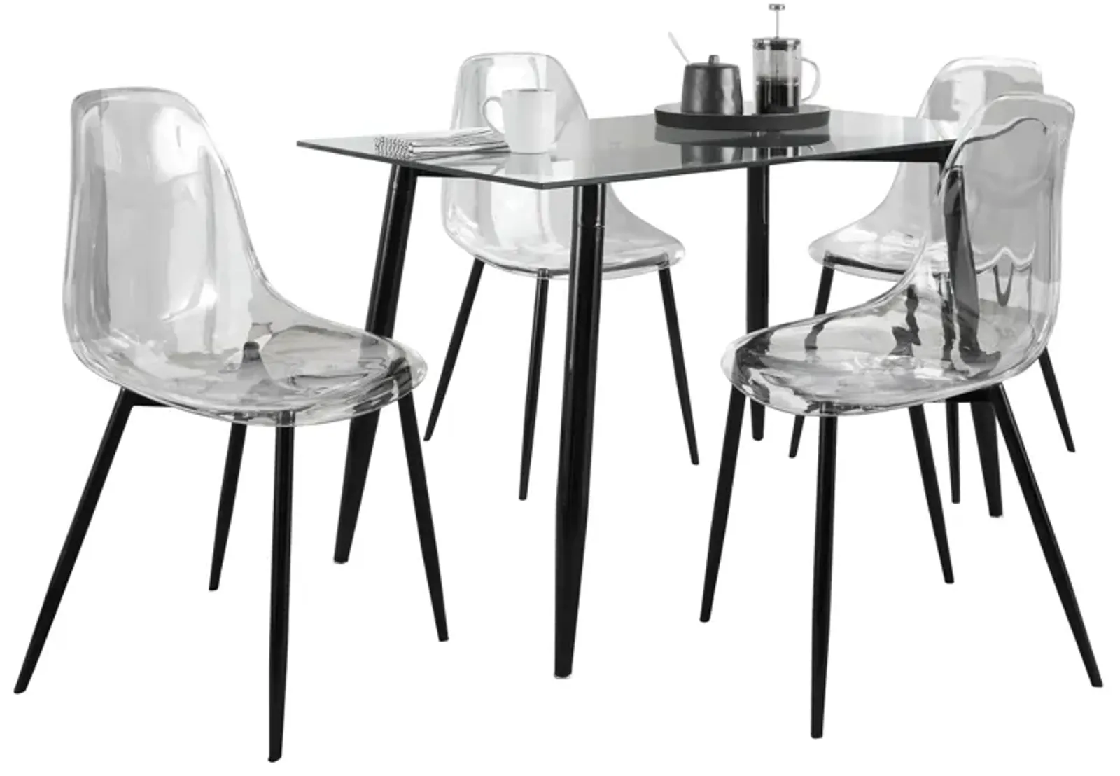 Clara - 5 Piece Mid Century Modern Dining Set