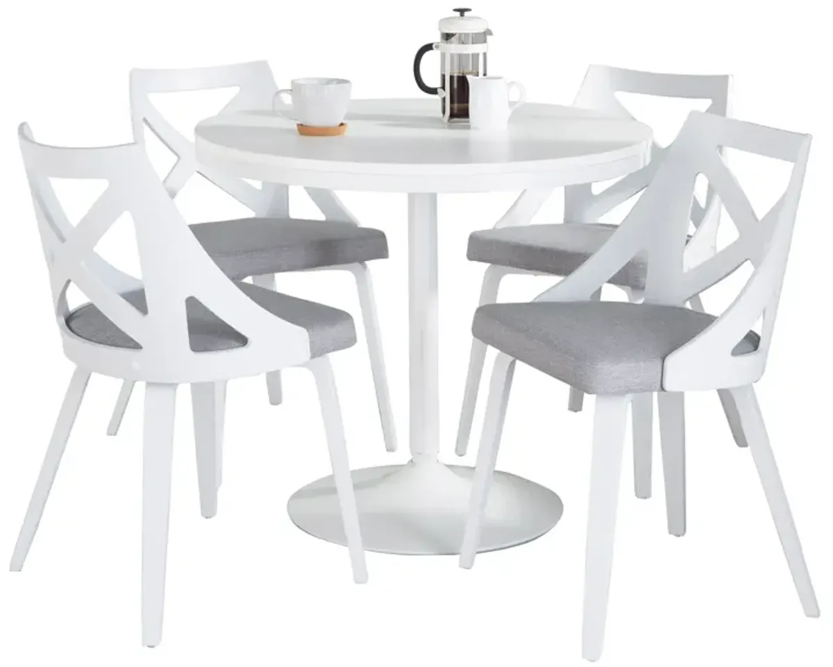 Dakota Charlotte - 5 Piece Contemporary Design, Dining Set