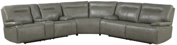 3 Piece Power Reclining Sectional - Top Grain Leather