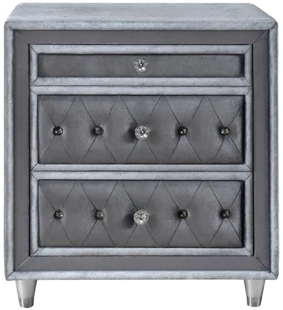 Antonella - Upholstered 3-Drawer Nightstand