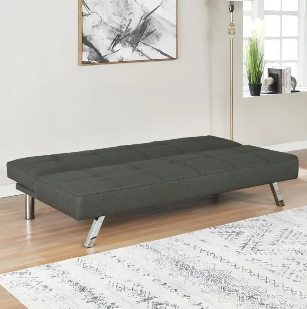 Joel - Upholstered Tufted Convertible Sofa Bed