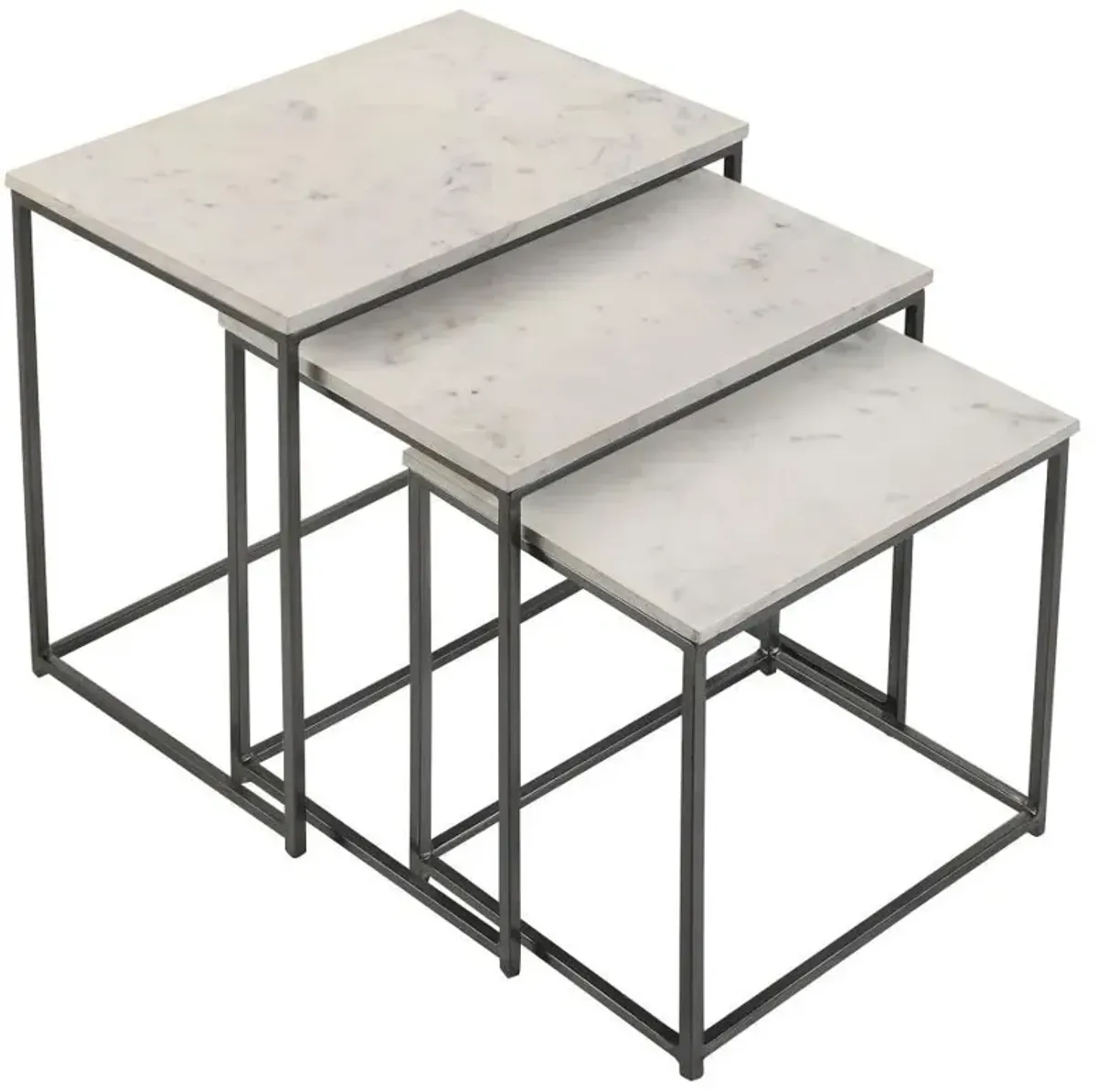 Medora - Marble Top Nesting Table Set