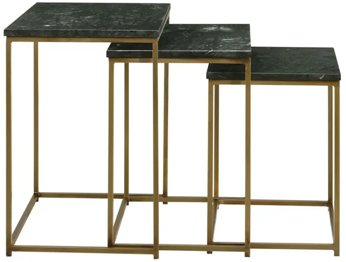 Medora - Marble Top Nesting Table Set