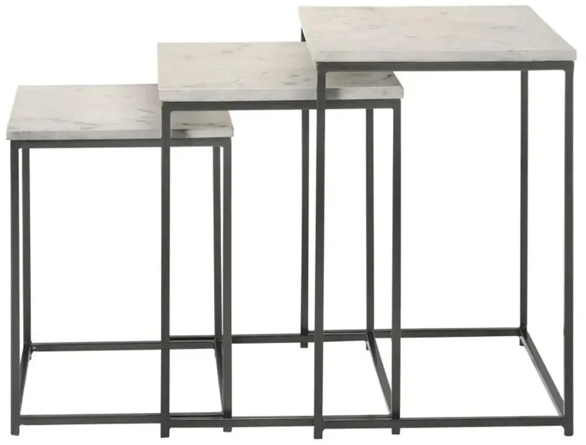 Medora - Marble Top Nesting Table Set