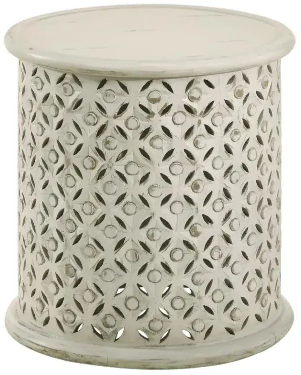 Krish - Round Mango Wood Side Table