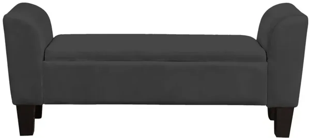 Mila - Velvet Ottoman Bench With Storage