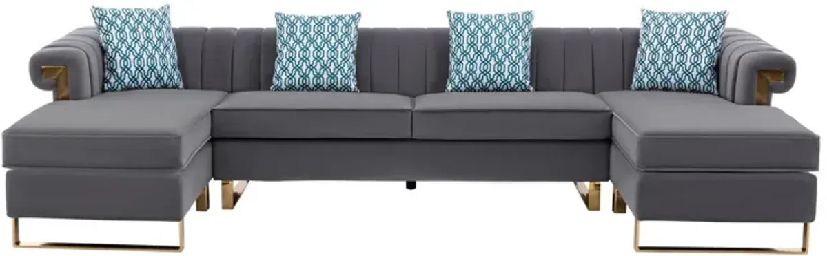 Maddie - Velvet Sectional Sofa