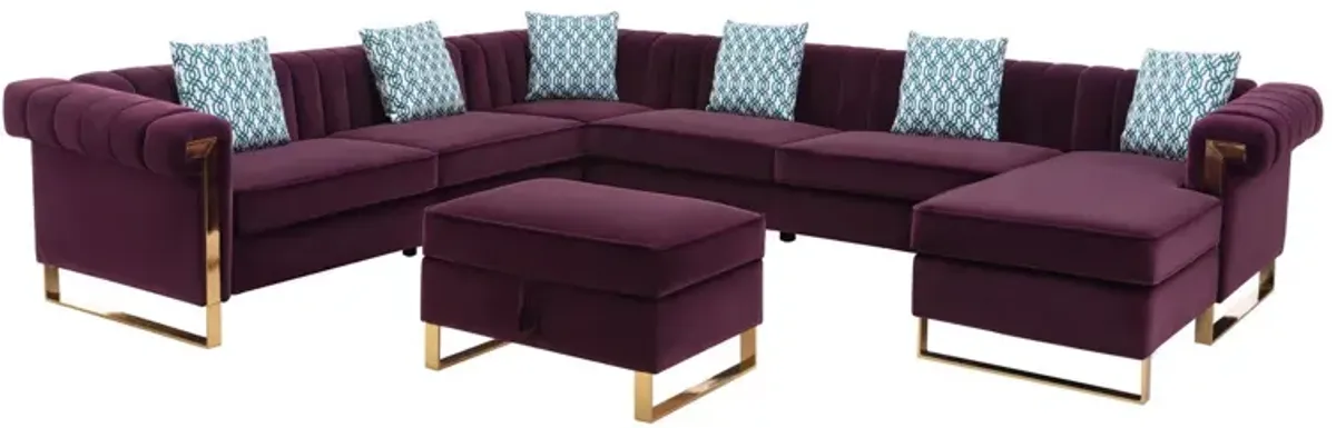 Maddie - Velvet Sectional Sofa