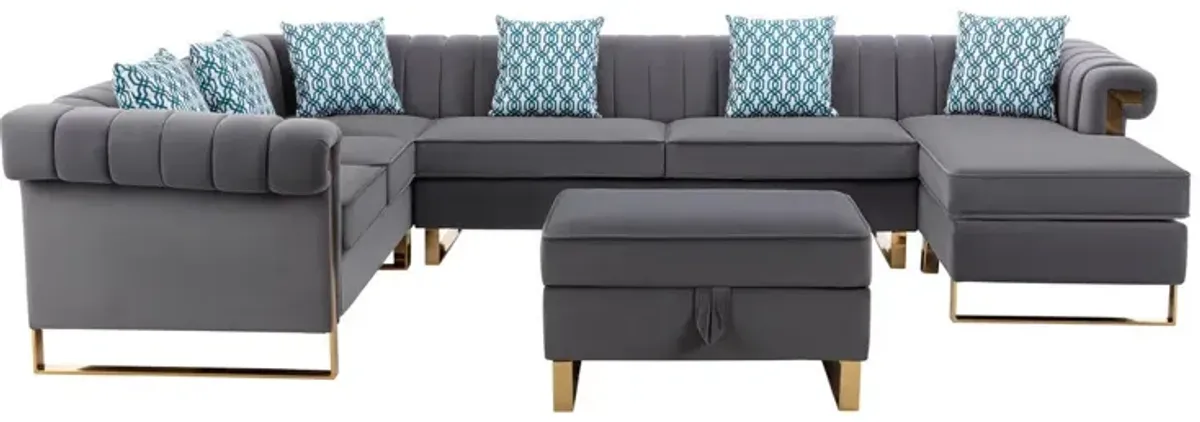 Maddie - Velvet Sectional Sofa