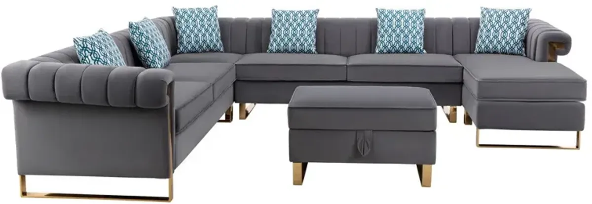 Maddie - Velvet Sectional Sofa