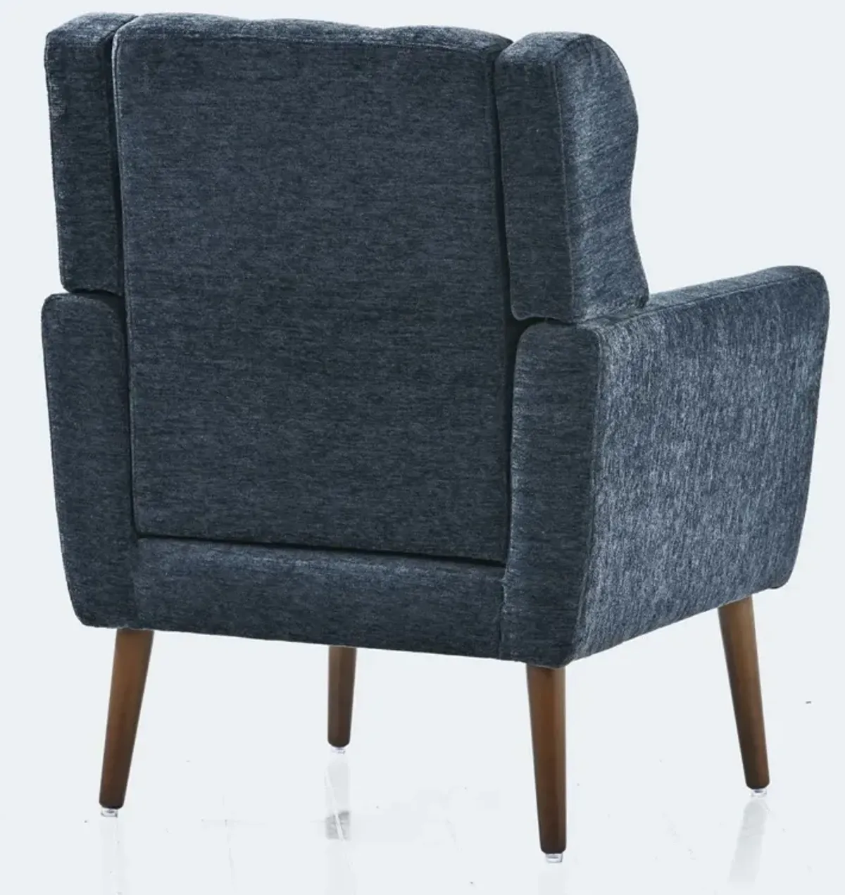 Modern Accent Chair, Chenille Arm Chairs For Living Room, Upholstered Mordern Armchair, Comfy Soft Padded Lounge Chair In Small Space, Bedroom, With Pillow, Solid Wood Leg