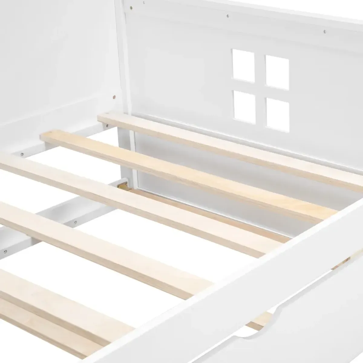 Wooden Daybed With Trundle And Sensor Light