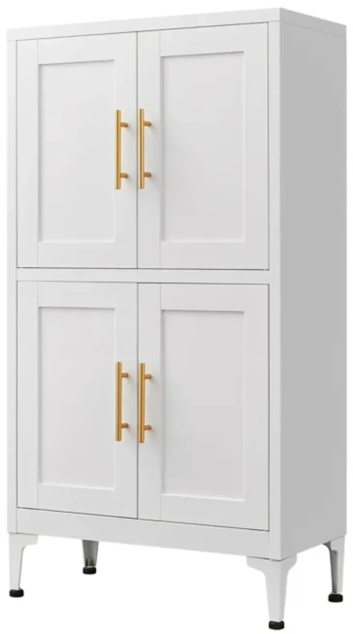 Metal Kitchen Storage Cabinet, Kitchen Pantry Storage Cabinet With Doors And Shelves, Storage Cabinet With Adjustable Leveling Foot For Kitchen, Living Room And Dining Room