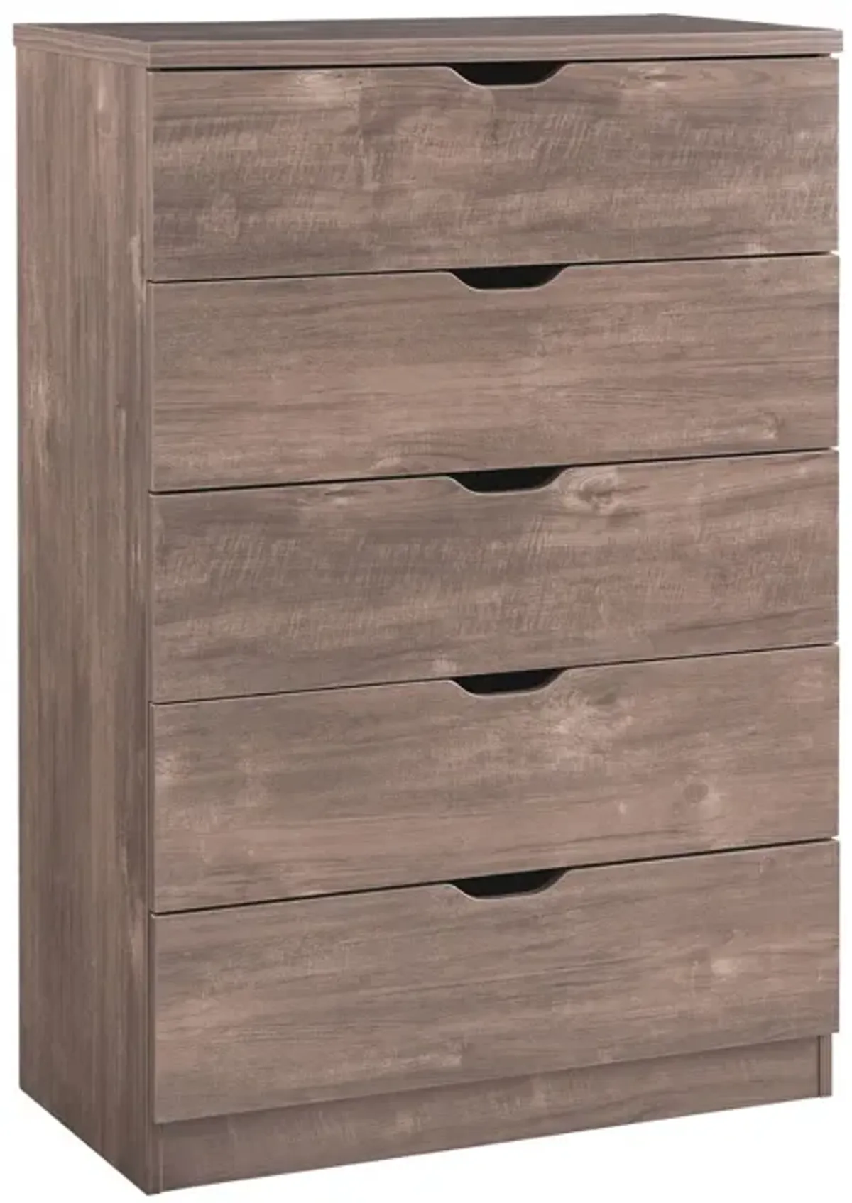 5 Drawer Bedroom Chest Dresser, Distressed Wood Cabinet