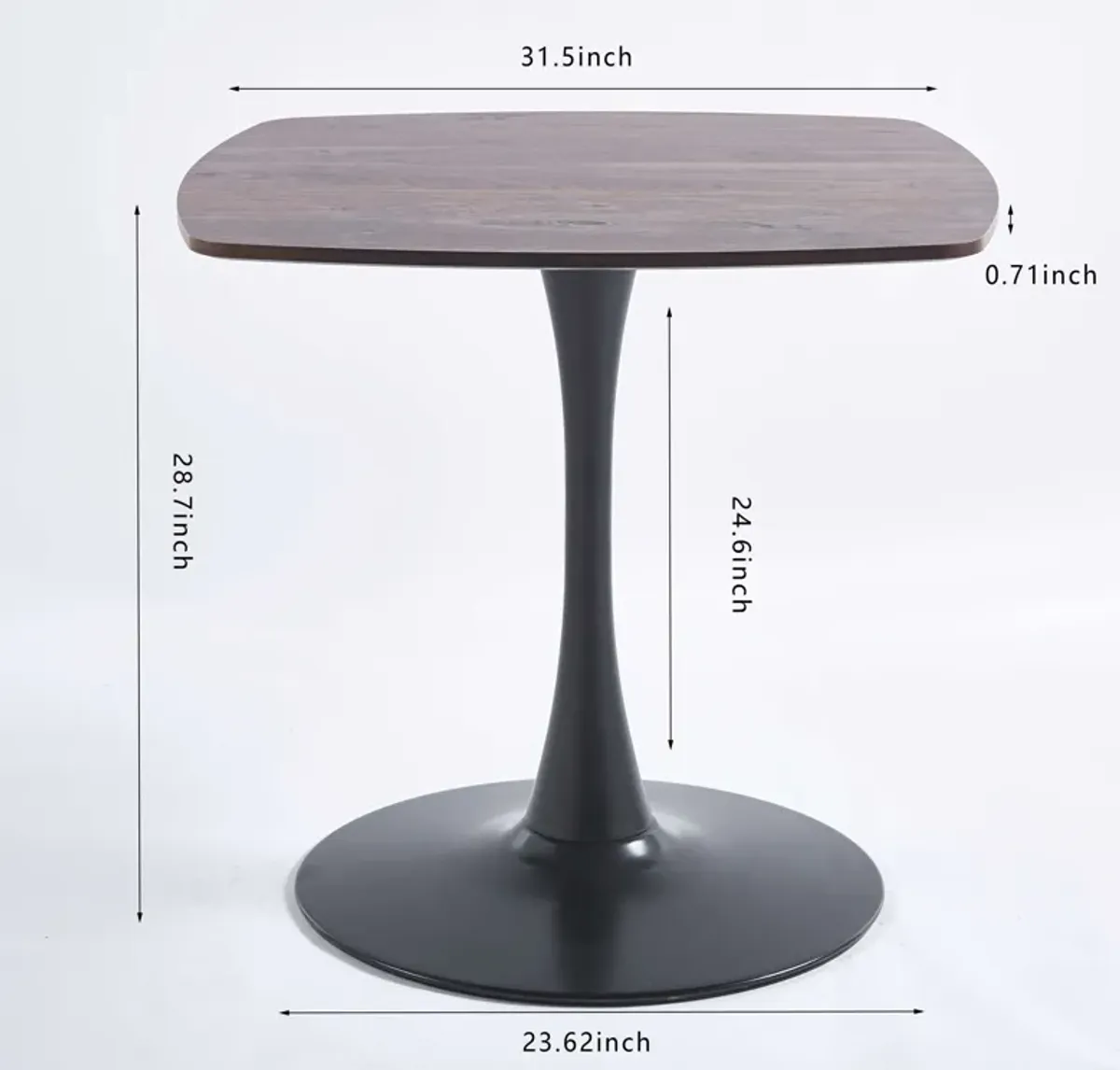 5 Pieces Dining Set, Table Metal Leg Mid-Century Dining Table For 4 - 6 People With MDF Table Top, Pedestal Dining Table, End Table Leisure Coffee Table