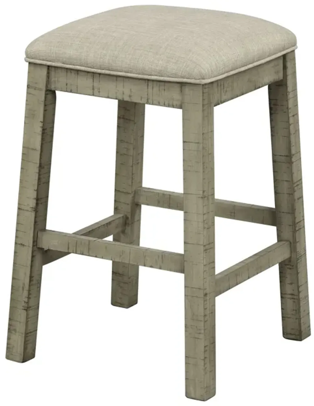 Topmax - 4 Pieces Counter Height Table With Fabric Padded Stools, Rustic Bar Dining Set With Socket