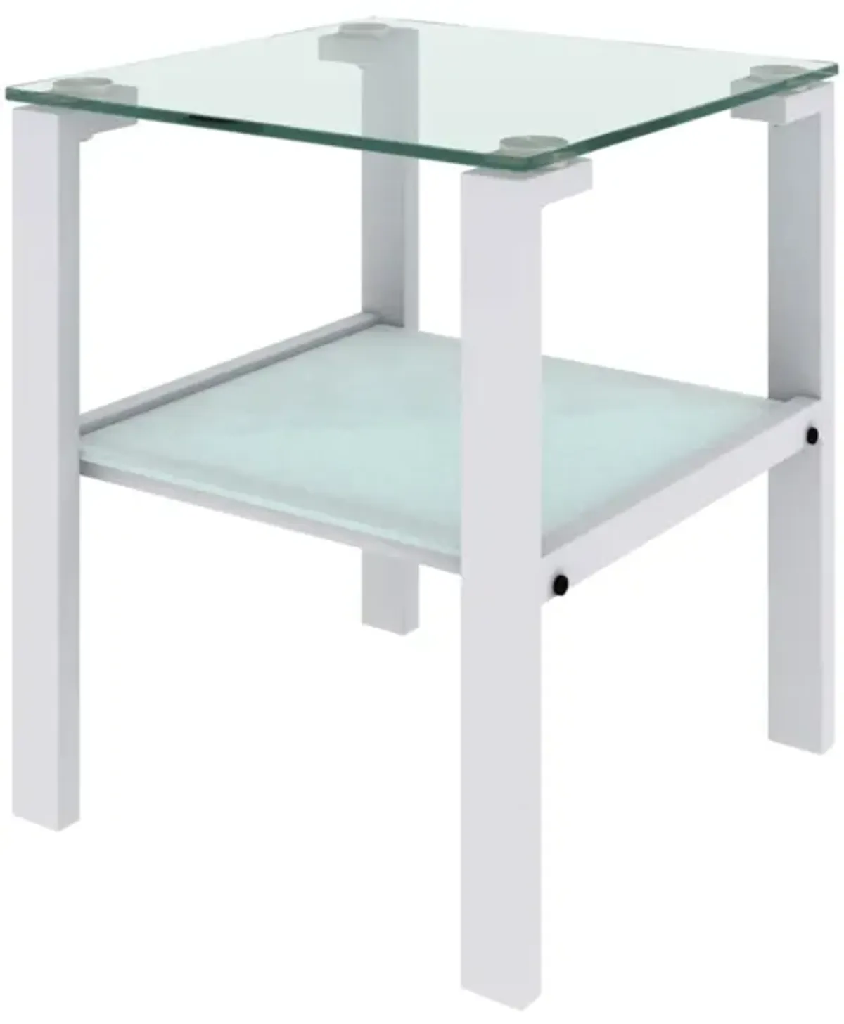 Glass Two Layer Tea Table, Small Round Table, Bedroom Corner Table, Living Room Side Table