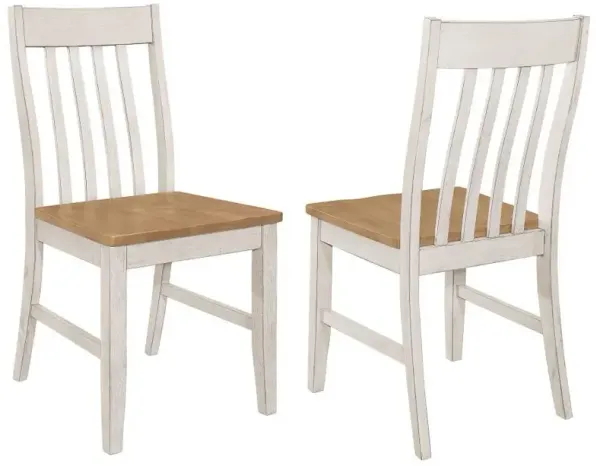 Kirby - Wood Dining Side Chair (Set of 2) - Rustic Off White