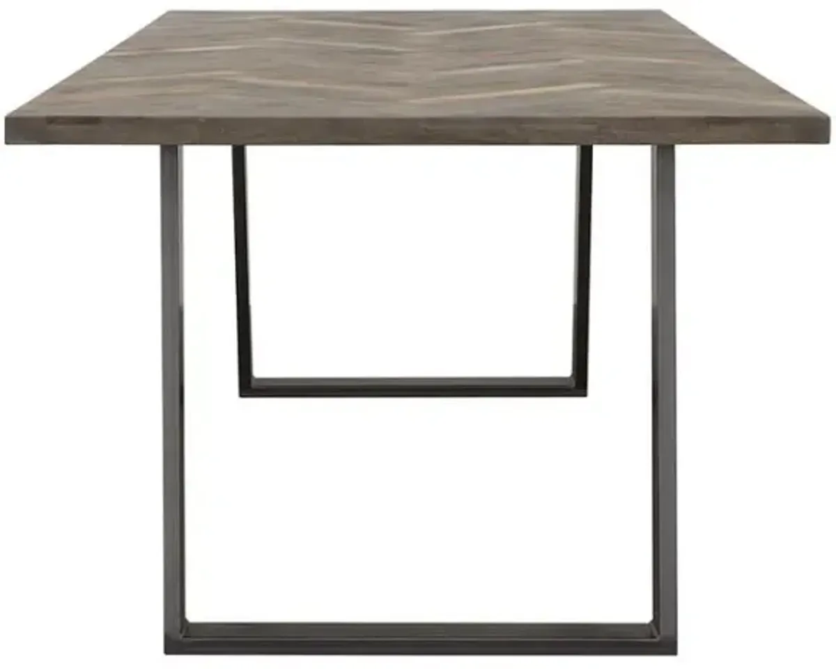 Misty - Solid Wood Dining Table - Gray Sheesham