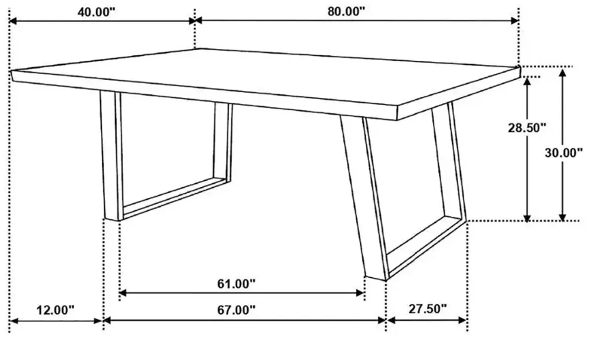 Misty - Solid Wood Dining Table - Gray Sheesham