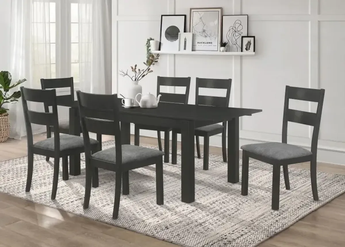 Jakob - Ladder Back Wood Dining Side Chair (Set of 2) - Black