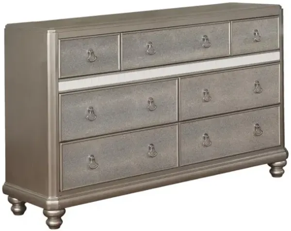 Bling - Game 7-Drawer Dresser - Metallic Platinum