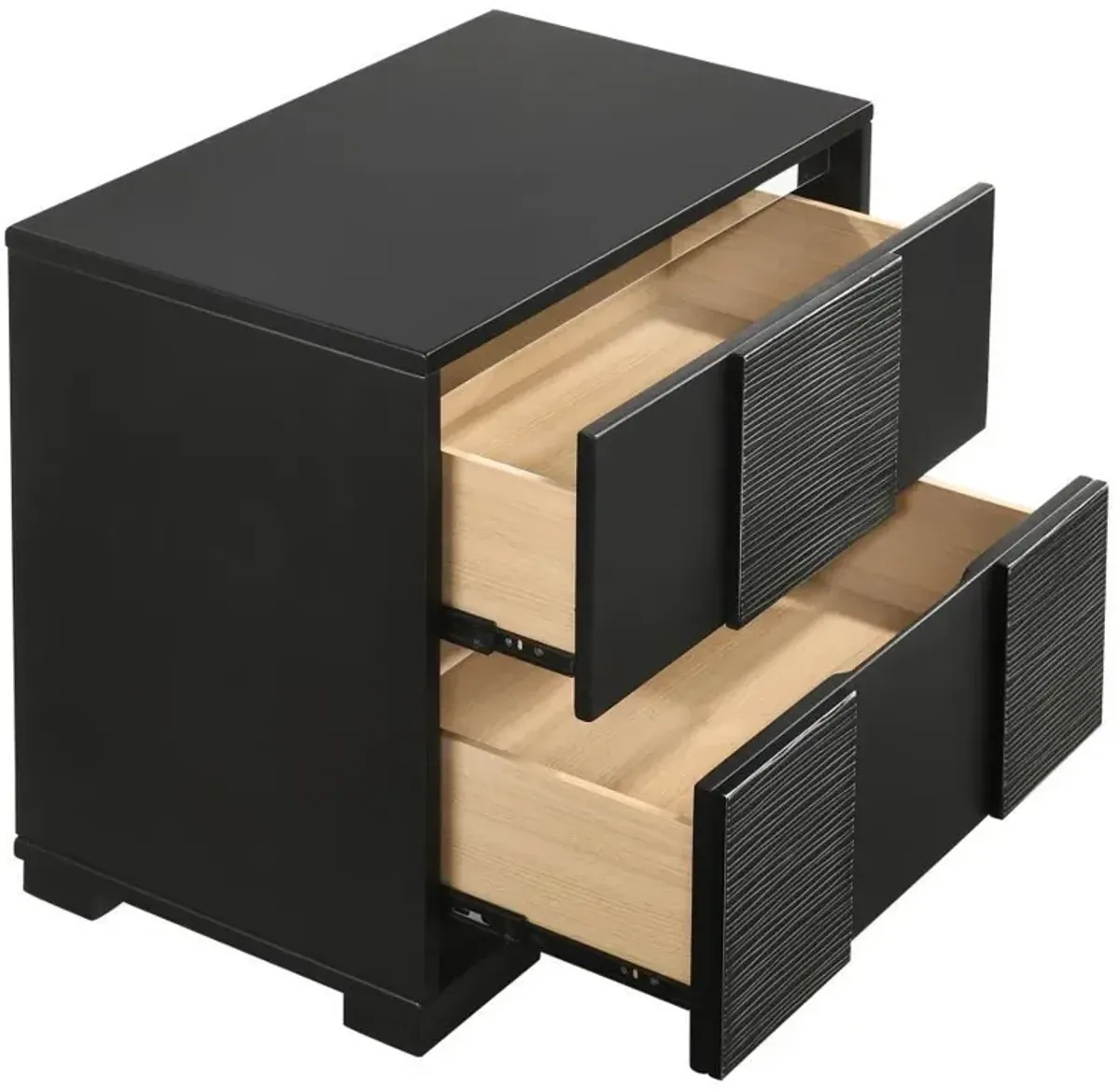 Blacktoft - 2-Drawer Nightstand - Black