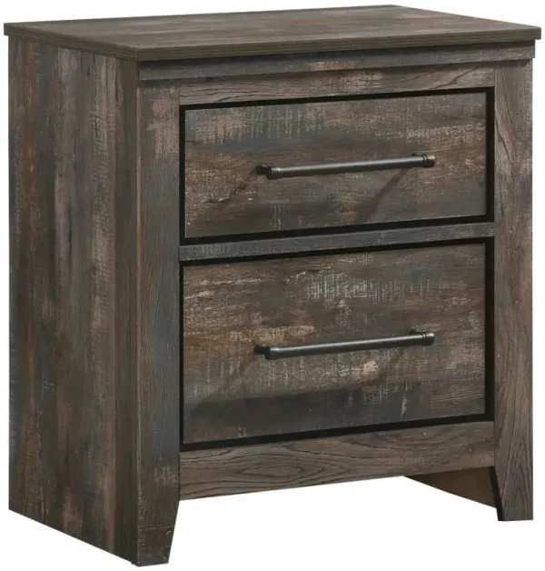 Ridgedale - 2-Drawer Nightstand - Weathered Brown