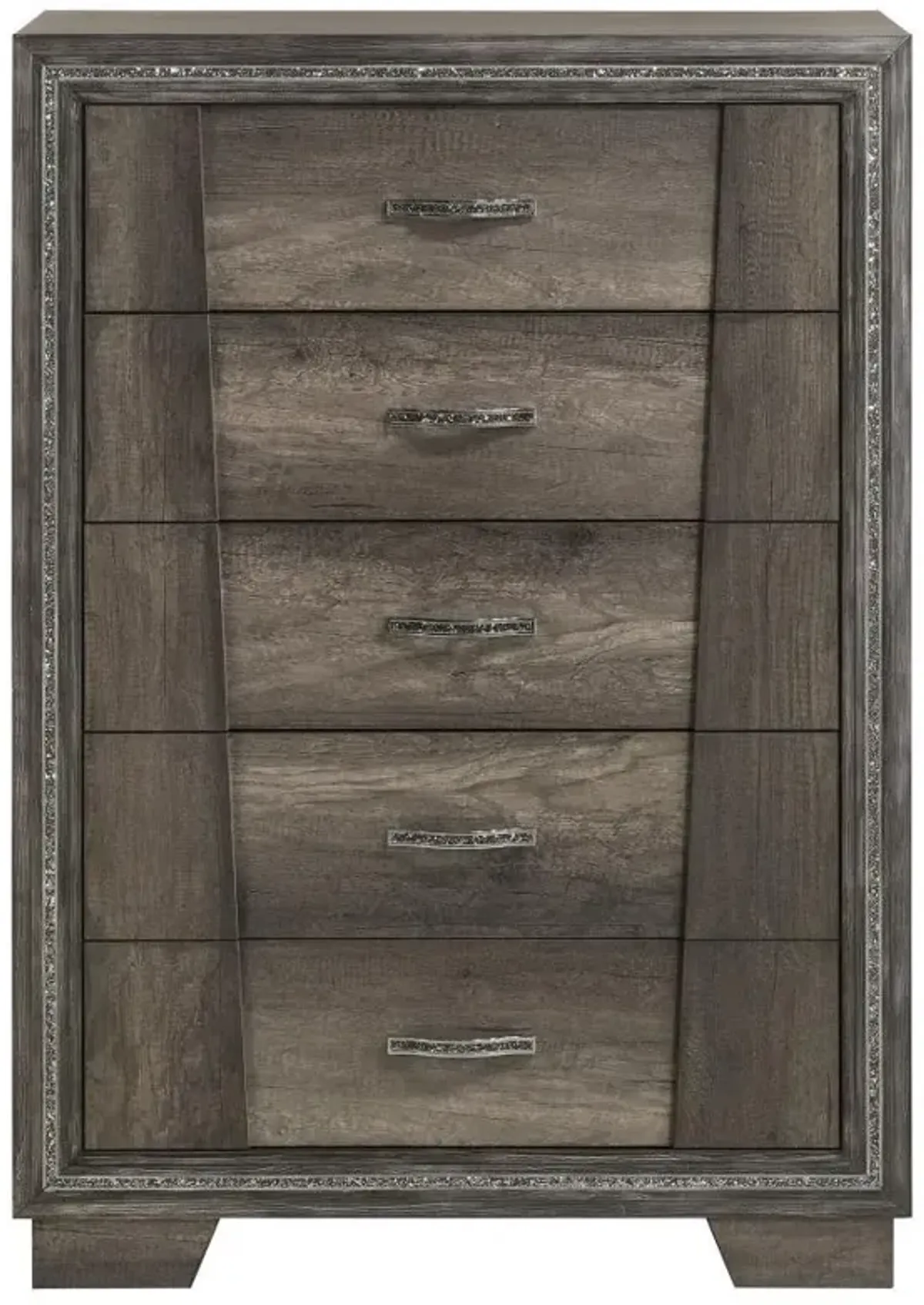 Janine - 5-Drawer Bedroom Chest - Gray