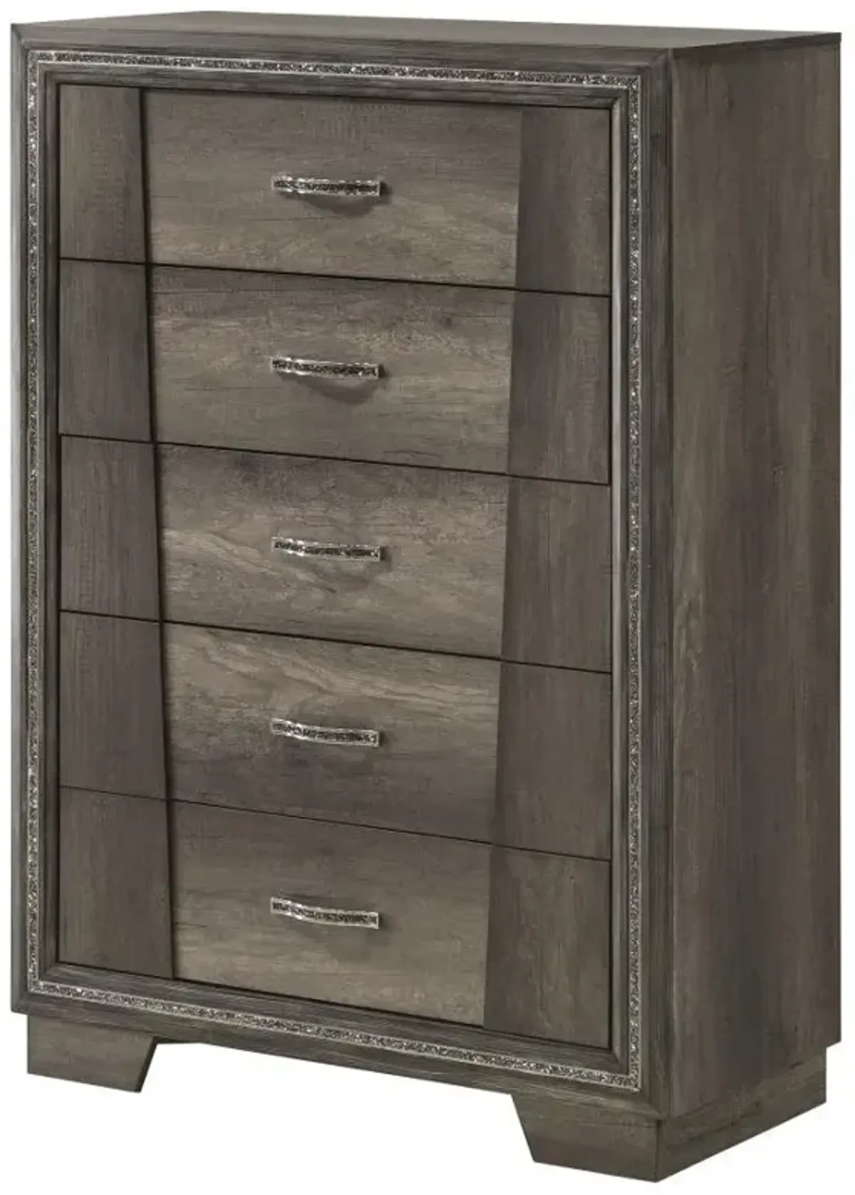 Janine - 5-Drawer Bedroom Chest - Gray