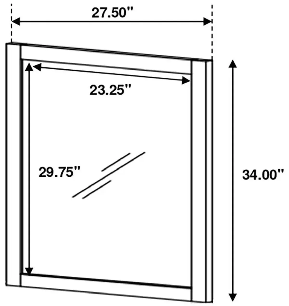 Selena - Dresser Mirror - Cream White