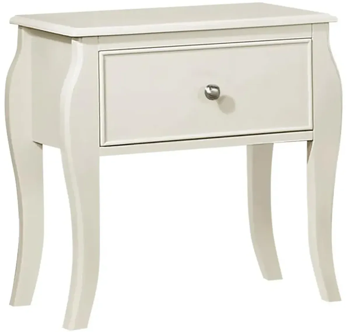 Dominique - 1-Drawer Youth Nightstand - Cream White