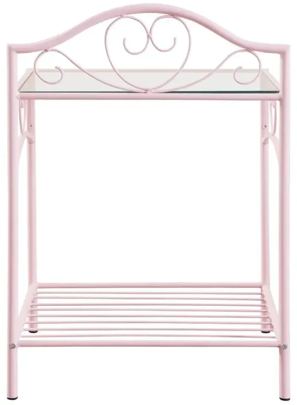 Massi - Metal 1-Shelf Nightstand - Powder Pink