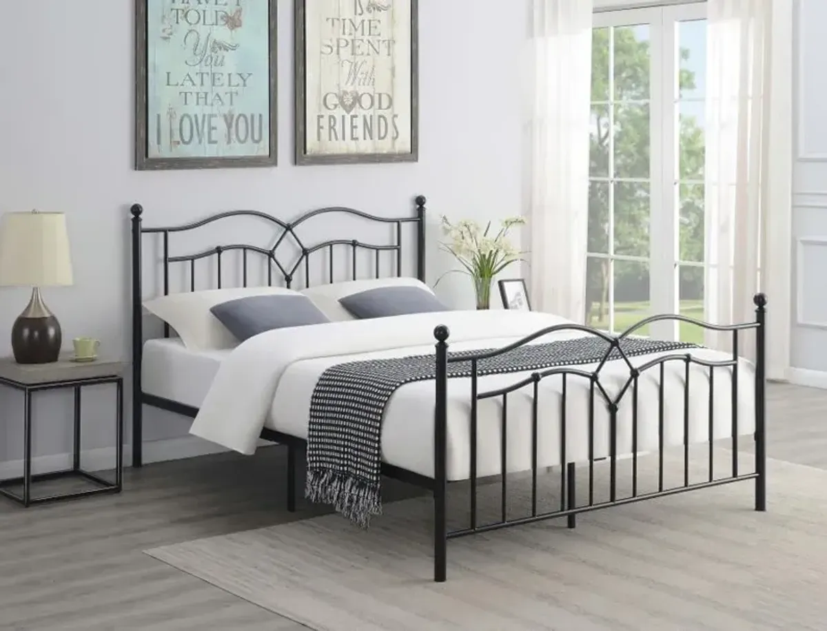 Klossen - Metal Queen Open Frame Bed - Black