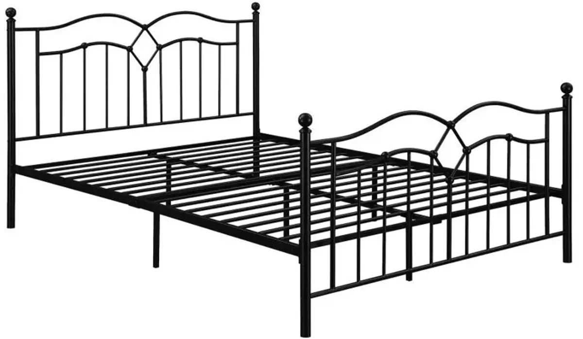 Klossen - Metal Queen Open Frame Bed - Black