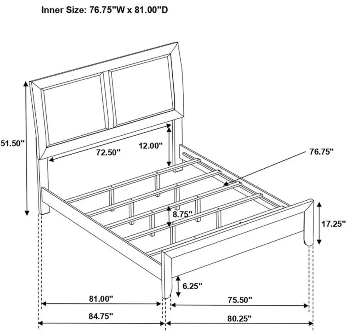 Briana - Wood Panel Bed