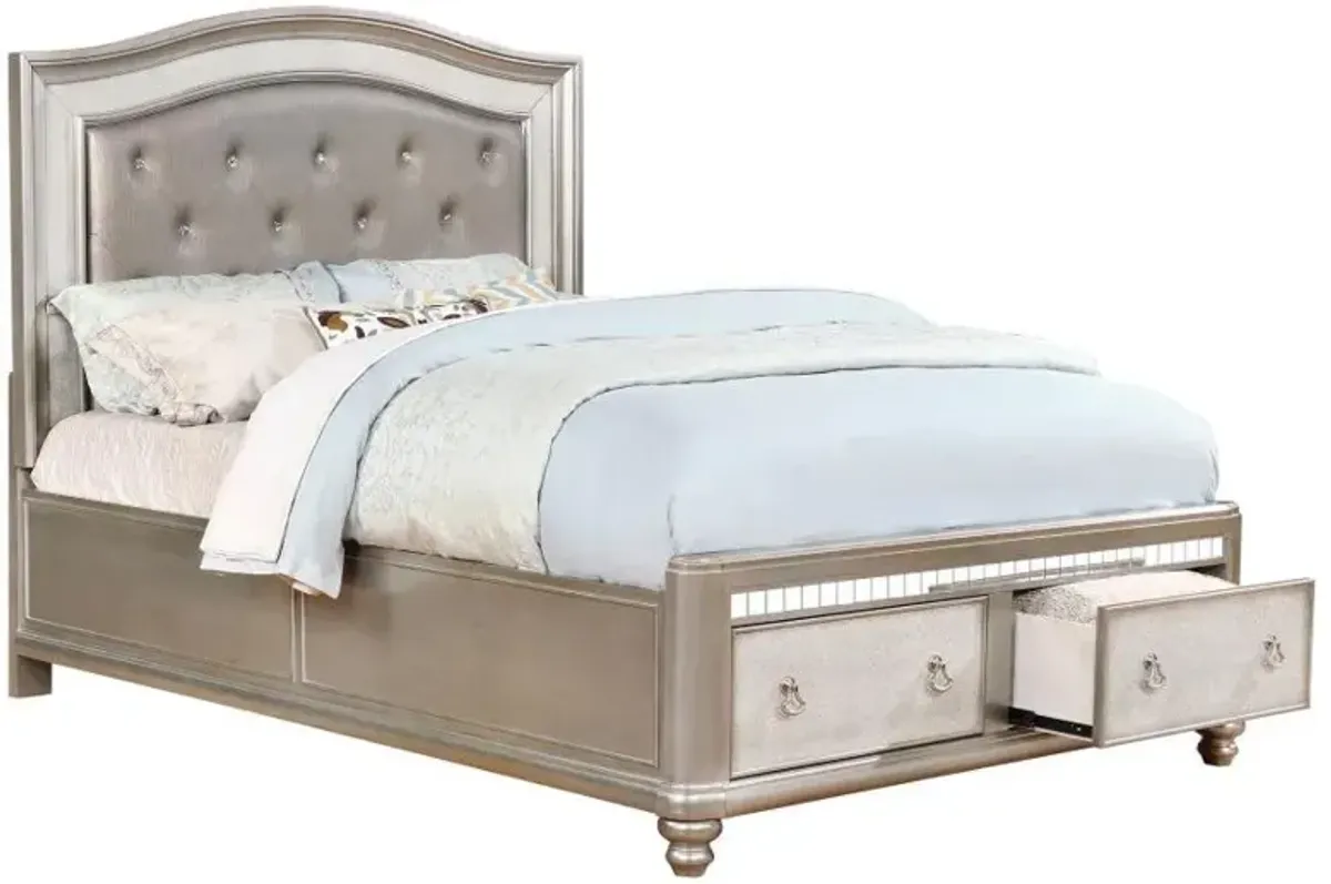 Bling Game - Upholstered Storage Bed Bedroom Set