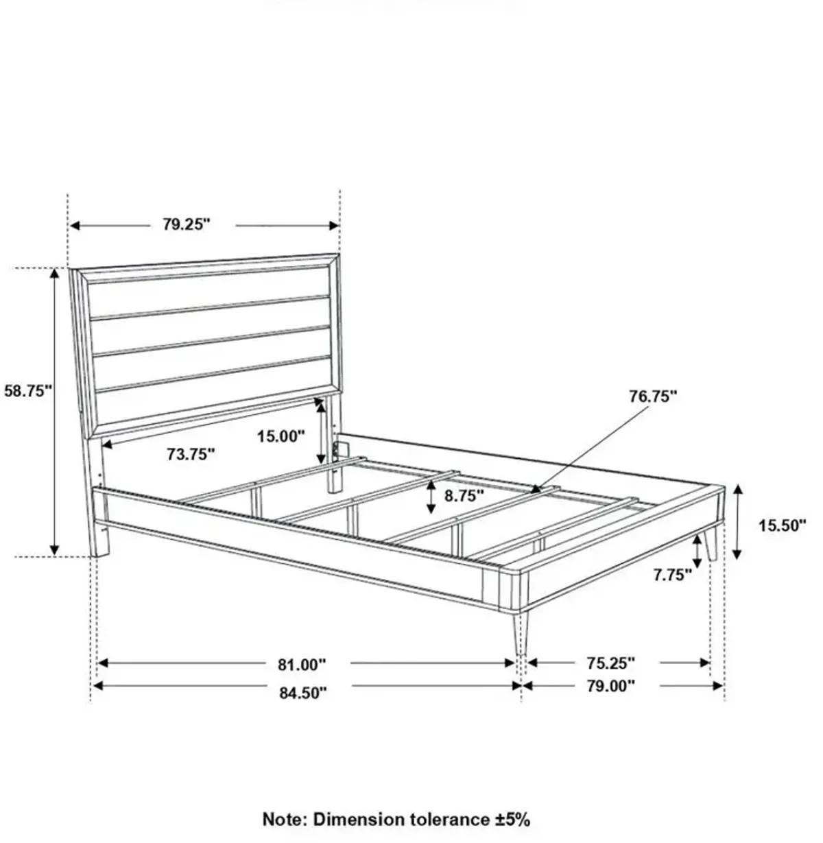 Ramon - Wood Panel Bed