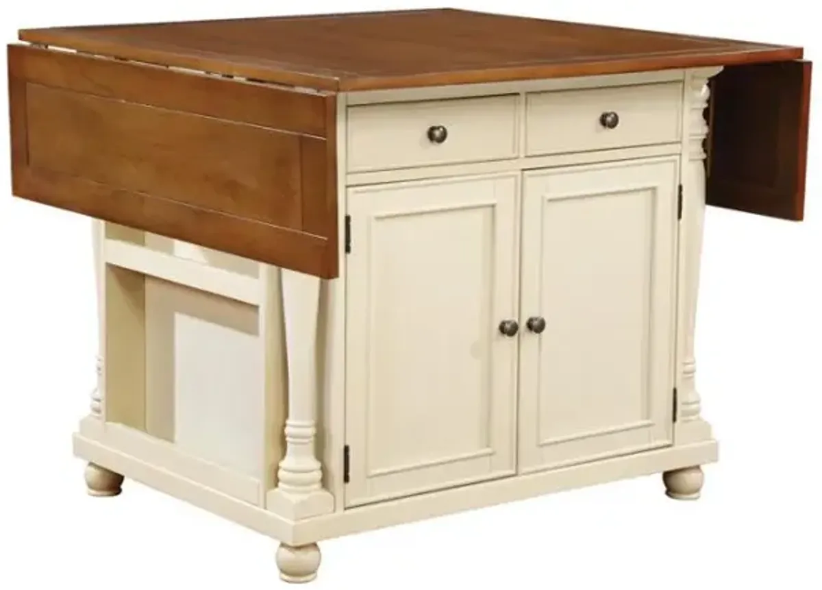 Slater - 2-Drawer Kitchen Island With Drop Leaves