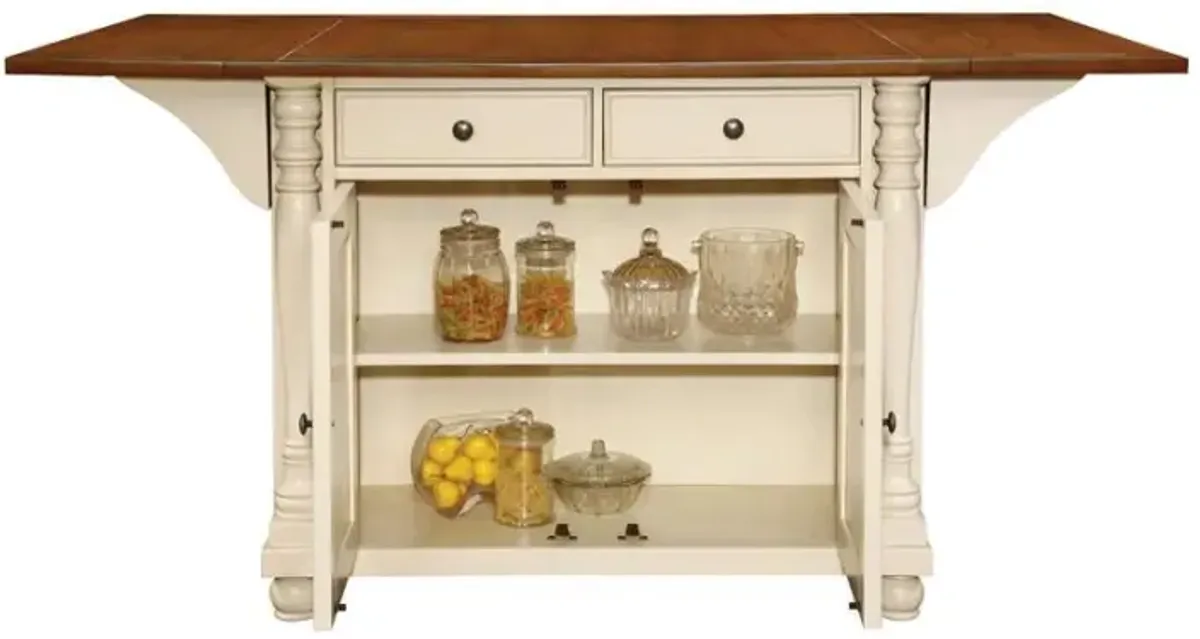 Slater - 2-Drawer Kitchen Island With Drop Leaves